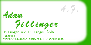 adam fillinger business card